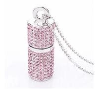 KALPZ-Jaster Cristal Cylindrique Usb Clé Mode Métal Diamant Stylo Driveu Disque Clé Usb 4Gb 8Gb 16Gb 32Gb 64Gb Clé Mémoire,128 Go,Pink