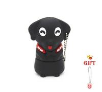 KALPZ-Jaster Mignon Chien Usb Flash Drives 64Gb Dessin Animé Pen Drive 32Gb Cadeaux Créatifs Pour Enfants Clé Mémoire 16Gb Gratuit Porte-Clés U Disque,Black,16Gb