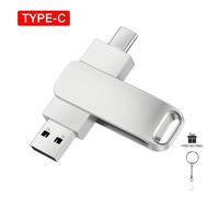 KALPZ-Jaster Type-C Mode Clé En Métal 64Gb 32Gb Étanche Usb Clés 16Gb 8Gb 4Gb Clé Mémoire Cadeau D'Affaires U Disque,128 Go,B