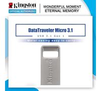 KALPZ-Kingston Usb 3.1 Clé Usb 128Gb 64Gb 100 Mo/S Mini Clé Usb 32Gb 16Gb Métal Cle Usb 3.0 U Disque Flash Pour Ordinateur Pc,,256 Go