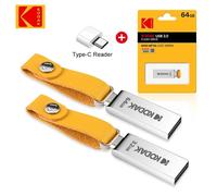 KALPZ-Kodak K122 Clé Usb En Métal 32Gb Clé Usb Clé Usb2.0 Clé Disque U Disque Mémoire Type-C Adaptateur,,128 Go