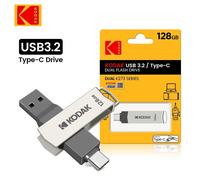 KALPZ-Kodak K273C Clé Usb En Métal Otg Type C Clé Usb 64Gb 128Gb Clé Usb 2 En 1 Haute Vitesse 3.2 Clé Usb Pour Smartphone,,128 Go
