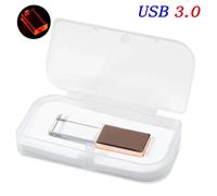 KALPZ-Lampe Led Cristal Doré Usb 3.0 Clé Usb 128Gb Clé Mémoire 64G 3D Gravure Laser Stylo Lecteur U Disque Cadeaux De Mariage Logo Gratuit,128 Go,E2