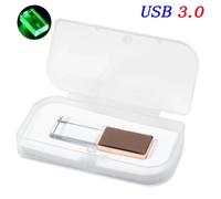 KALPZ-Lampe Led Cristal Doré Usb 3.0 Clé Usb 128Gb Clé Mémoire 64G 3D Gravure Laser Stylo Lecteur U Disque Cadeaux De Mariage Logo Gratuit,128 Go,E4