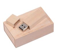 KALPZ-Le Cadeau Des Souvenirs Clé Usb En Bois De Capacité Réelle Clé Usb En Érable 64Gb/32Gb/16Gb/8Gb/4Gb Clé Usb,128 Go,With Box -B