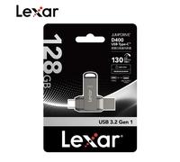 KALPZ-Lexar Usb3.2 Gen1 Type-A Jumpdrive D400 Usb Type-C Double Interface Chiffrée D400 Clé Usb 32Gb 64Gb 128Gb 256Gb Clé Mémoire,128 Go,Gris