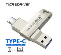 KALPZ-Mini Clé Usb 3.0 Otg De Type C, 2 En 1, 64 Go, 128 Go, 256 Go, Pour Smartphone Huawei/Android,128 Go,Argent
