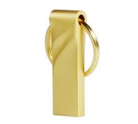 KALPZ-Mini Clé Usb En Métal 128 Go Porte-Clés Clé Usb 64 Go Cadeau D'Affaires Clé Mémoire 32 Go Clé Usb Dorée Musique Clé Usb 16 Go,128 Go,Gold