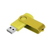 KALPZ-Mode Rotative 360 ° Clé Usb Professionnelle 2.0 128 Go Clé Usb 4 Go 8 Go 16 Go 32 Go 64 Go Disque Usb Étanche Pendrive,Yellow,128 Go