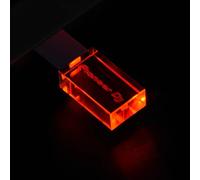 KALPZ-Pioneer Dj Logo Led Lumières Cristal Usb Clé Usb 128Gb Couvercle Doré Clé Usb 64Gb Clé Mémoire 32Gb Capacité Réelle U Disque 16Gb,128 Go,Red Led