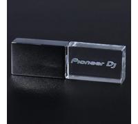 KALPZ-Pioneer Dj Logo Led Lumières Cristal Usb Clé Usb 128Gb Couvercle Doré Clé Usb 64Gb Clé Mémoire 32Gb Capacité Réelle U Disque 16Gb,128 Go,White Led