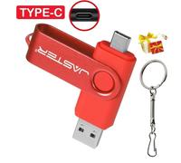 KALPZ-Type-C Clé Usb 128Gb Capacité Réelle Clé Usb 64Gb Porte-Clés Gratuit Clé Mémoire Cadeau D'Affaires Créatif Rouge U Disque Bleu 32G,Red,128 Go