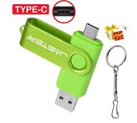 KALPZ-Type-C Clé Usb 128Gb Capacité Réelle Clé Usb 64Gb Porte-Clés Gratuit Clé Mémoire Cadeau D'Affaires Créatif Rouge U Disque Bleu 32G,Green,128 Go