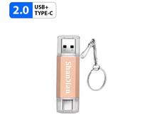 KALPZ-Type-C Pen Drive 4Gb 8Gb 16Gb 32Gb 64Gb 128Gb Cadeau Clé Usb 16Gb Clé Usb Multicolore 128Gb Disque Flash Mémoire 128Gb,128 Go,Gris