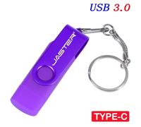 KALPZ-Type-C Usb 3.0 Clé Usb 64Gb Clé Haute Vitesse Pour Téléphone Android Clé Gratuite Clé Mémoire Chia Noir Rouge Otg Pendrive 32Gb,Purple,16 Go