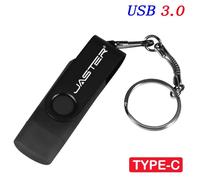 KALPZ-Type-C Usb 3.0 Clé Usb 64Gb Clé Haute Vitesse Pour Téléphone Android Clé Gratuite Clé Mémoire Chia Noir Rouge Otg Pendrive 32Gb,Black,16 Go