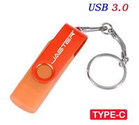 KALPZ-Type-C Usb 3.0 Clé Usb 64Gb Clé Haute Vitesse Pour Téléphone Android Clé Gratuite Clé Mémoire Chia Noir Rouge Otg Pendrive 32Gb,Orange,16 Go