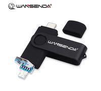 KALPZ-Wansenda Usb Type C Usb 3.0 Clé Usb Clé 512Gb 256Gb 128Gb 64Gb 32Gb Clé Usb Haute Vitesse C Et Clé Usb Microusb,128 Go,Black