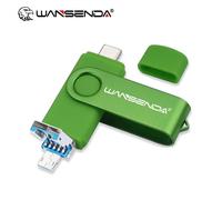 KALPZ-Wansenda Usb Type C Usb 3.0 Clé Usb Clé 512Gb 256Gb 128Gb 64Gb 32Gb Clé Usb Haute Vitesse C Et Clé Usb Microusb,128 Go,Green