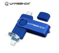 KALPZ-Wansenda Usb Type C Usb 3.0 Clé Usb Clé 512Gb 256Gb 128Gb 64Gb 32Gb Clé Usb Haute Vitesse C Et Clé Usb Microusb,128 Go,Navy Blue