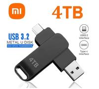 KALPZ-Xiaomi 16 To 3.2 Lecteurs Flash Haute Vitesse Usb Transfert Métal Pendrive Carte Mémoire Pendrive Flash Disque Mémoire Clé Étanche Bâton,,Black-4Tb