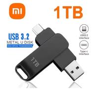 KALPZ-Xiaomi 16 To 3.2 Lecteurs Flash Haute Vitesse Usb Transfert Métal Pendrive Carte Mémoire Pendrive Flash Disque Mémoire Clé Étanche Bâton,,Black-1Tb