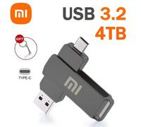 KALPZ-Xiaomi 16 To Clé Usb 3.2 Clé Usb Très Haute Vitesse Transfert De Métal Mini Disque U Clé Usb Type C Disque Mémoire Ssd U Lecteur,,Grey 4Tb