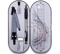 Kalqz-8 Kits Mathématiques Géométriques,Kit Boussole Tg,Utilisé Pour Le Dessin,La Mesure,Le Modèle Mathématique,Les Outils D'apprentissage