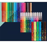 Kalqz-Colourful Art Co.Feutres Coloriage-Excellent Cadeau Filles-Coloriage Enfant-Boîte De 38 Feutres Pinceaux Parfumés-Fournitures Scolaires-Diverses Tailles-Couleurs Et Parfums