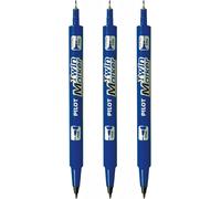 Kalqz-Lot De 3 Marqueurs Twin Marker Indélibile Bleue 2 Pointes Ogives:Fine Et Moyenne