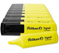 Kalqz-Signal Lot De 10 Surligneurs Jaune Vif Pointe Biseautée