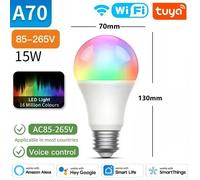 KALSA-Ampoule Led Tuya, Bluetooth, Wifi, Zigbee, Lumière À Intensité Variable, 2700-6500K Rvb, Smart Life Andrea, Voix Avec Alexa Google Home,15W Wifi 85-265V,1 Piece Pack