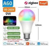 KALSA-Ampoule Led Tuya, Bluetooth, Wifi, Zigbee, Lumière À Intensité Variable, 2700-6500K Rvb, Smart Life Andrea, Voix Avec Alexa Google Home,9W Zigbee 95-265V,1 Piece Pack
