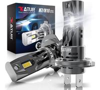 Kalsa-Katur 2x Canbus H7 Ampoule Led 22000lm 120w Sans Erreur 1:1 Mini Taille Lampe Frontale Sans Fil Super Lumineux 6000k Blanc H7 Phare,6500k White,With Fan