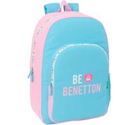 KALSC-Benetton Unique Sac À Dos D'École,Adaptableu Chariot,Idéal Pour Les Enfants De Différents Âges,Confortable Et Polyvalent,Qualité Et Résistance,Bleu Turquoise/Rose Clair,M,Décontracté