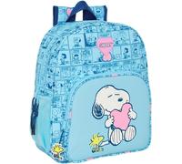 KALSC-Snoopy Love-Sac À Dos Scolaire Pour Enfant,Adaptableu Chariot,Idéal Pour Les Enfants D'Âge Scolaire,Confortable Et Polyvalent,Qualité Et Résistance,32X12X38 Cm,Bleu Clair,M,Décontracté