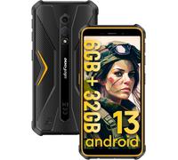 KALSG-Armor X12 Telephone Portable Incassable,6Go+32Go/256Go Extensible Android 13 Smartphone,Téléphone Étanche 5,45"" Hd+,13Mp+8Mp Caméra,4860Mah Smartphone Antichoc,4G Dual Sim/Nfc/Gps-Oranger