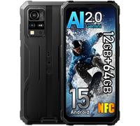 KALSG-Bv4800 Se Android 15 Téléphone Portable Incassable 2025,12Go+64Go/2To Telephone Débloqué,5100Mah,16Mp Camera,6.56"" Hd+ Smartphone Incassable,Dual Sim 4G,Gps,Nfc,Otg,Fm,Gemini Ai,Noir