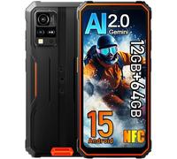 KALSG-Bv4800Se Android 15 Téléphone Portable Incassable 2025,12Gb+64Gb/2Tb Telephone Débloqué,5100Mah,16Mp Camera,6.56"" Hd+ Smartphone Incassable,Dual Sim 4G,Gps,Nfc,Otg,Fm,Gemini Ai,Orange
