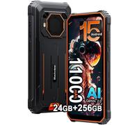 KALSG-Bv6200 Plus 24Go+256Go Telephone Portable Incassable,11000Mah,Téléphone Débloqué,16Mp+13Mp,6.56"" Hd+ Smartphone Incassable Etanche,Dual 4G Lte/Gps/Nfc/Otg Phones (Orange)