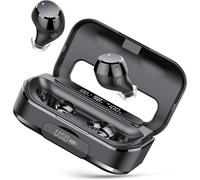 KALSG-Écouteurs Bluetooth Sans Fil,100H Durée De Lecture Oreillette Bluetooth 5.3 Sans Fil Avec Hi-Fi Stéréo,Écran Lcd,Contrôle Tactile,Ipx7 Etanche Casque Bluetooth Pour Travail/Voyage