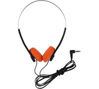 KALSG-Écouteurs Casque Dj Casque Rembourré Casque Bandeau Gilets Pour Enfants Crâne Stickers Muraux Casque Classique Casque Audio Casque Avec Micro Éponge Orange