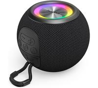 KALSG-Enceinte Bluetooth 5,3 Portable Ball Shape Speaker Sans Fil,Design Sphérique 5 Modes Lumineux Led,Rechargeable Autonomie 10H,Haut Parleur,Puissance 5W,Port Micro Sd+ Usb-A,Noir