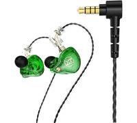 KALSG-Fedai Dx2 Écouteurs Intra-Auriculaires Iem Hifi Filaires Avec 1Dd,Son De Basses Immersives Pour Chanteurs,Musiciens,Scènes,Batteurs Pour La Course À L'Église (Pas De Micro,Vert)