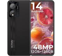 KALSG-Note 12 Ef Telephone Portable,12Go+128Go/Tf 1To Android 14 Smartphone,Écran 6,8"" Hd+,Batterie 5160 Mah,48Mp+16Mp,Smartphone Double Sim 4G/Wlan 5/Octa Core/Face Id/Gps/Otg-Noir De Minuit