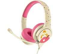 KALSG-Technologies Animal Crossing Casque Interactif Pour Enfant Avec Microphone À Perche,3 Ans Et Plus,Crème/Rose Ac0848