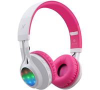 KALSG-Wt-7S Casque Bluetooth À Led Avec Microphone Et Contrôle Du Volume Pour Pc/Phone/Tv/Ipad Rose Et Blanc