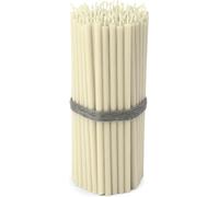 Kalsw-100x Bougies D'autel Blanches Sans Suie Sans Gouttes Fines L 16cm Cire De Paraffine De Qualité 36117