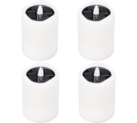 KALSW-Bougies Solaires D'Extérieur Étanches,4 Bougies Solaires Scintillantes Sans Flamme À Led,Bougies Chauffe-Plat À Énergie Solaire Pour Terrasse,Jardin,Pelouse,Terrasse,Cour