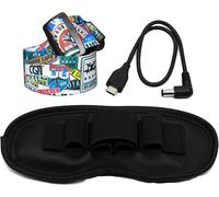 Kalsw-Kit Bandeau Sangles De Tête Réglable+Housse+Câble Pour Dji Fpv Casque Goggles V2 Et Autres Marques De Lunettes Vr Accessoire Drone (Sangle+Câble+Étui)-Kalsw